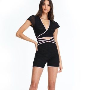 I.AM.GIA Black and Pink Wrap Jumpsuit
